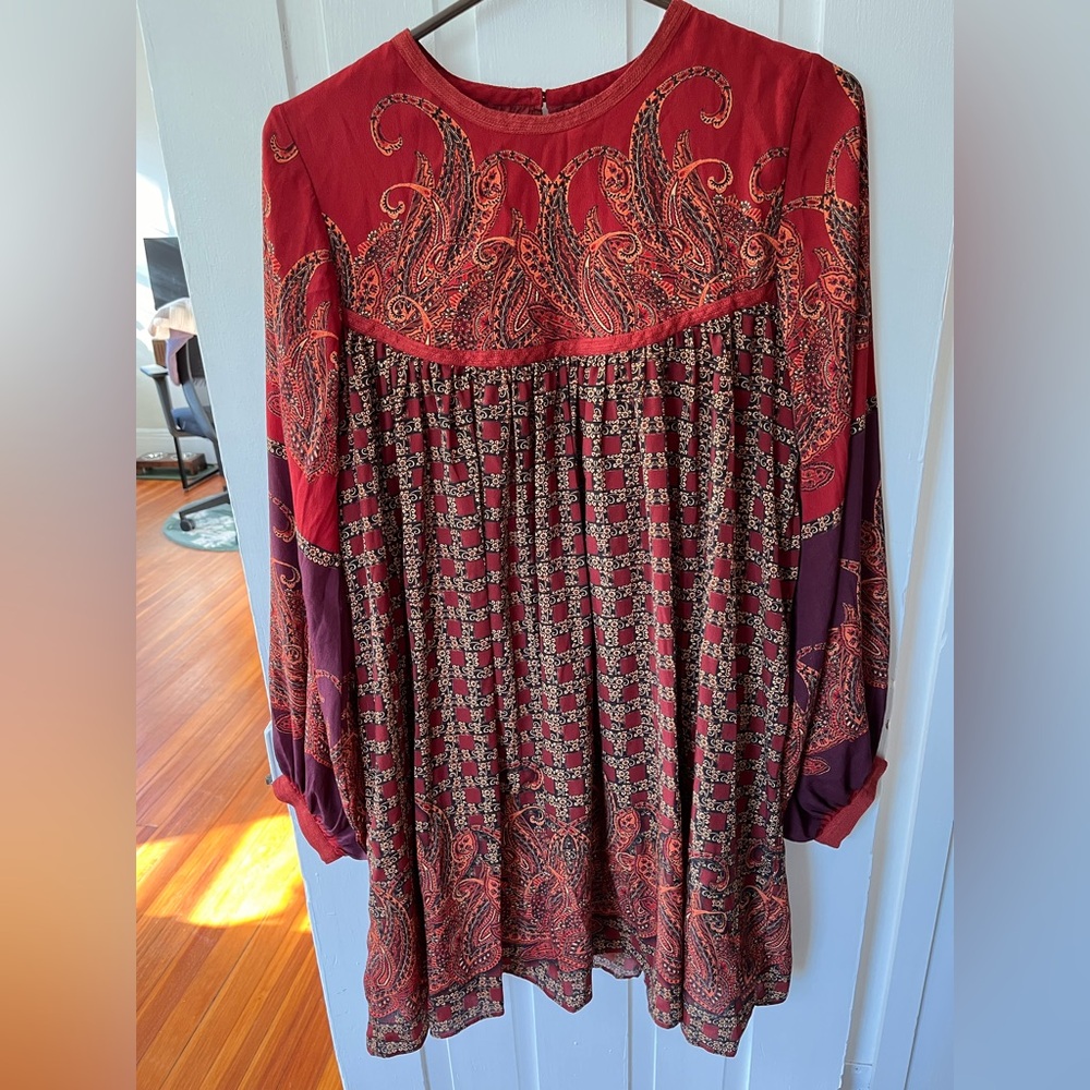 Anthropologie Pinnacle brand paisley tunic dress. Size S.